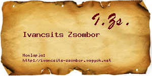Ivancsits Zsombor névjegykártya
